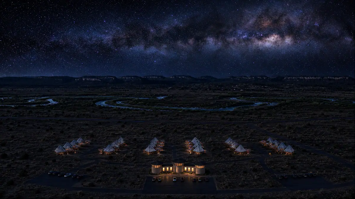 The Milky Way over the Bryce Canyon resort
