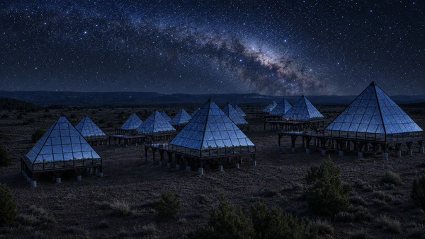 Rendering of the Milky Way over Bryce Canyon country at night
