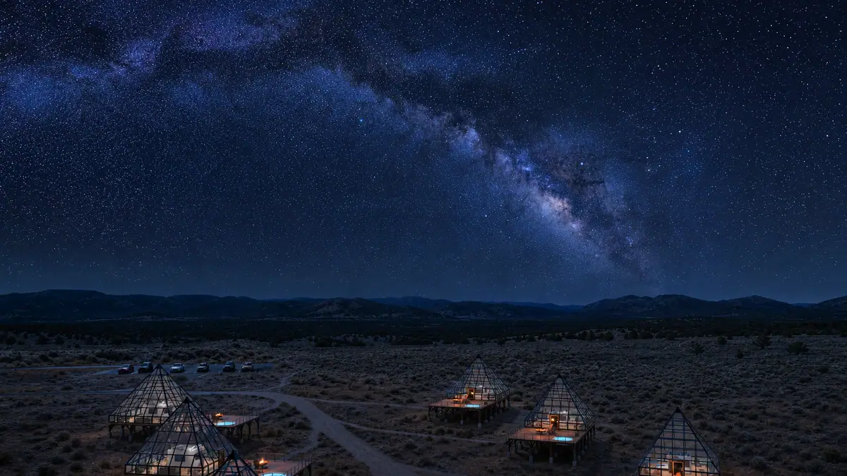 The Milky Way over the pyramids
