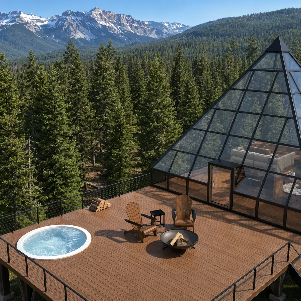 Alpine pyramid in the peaks