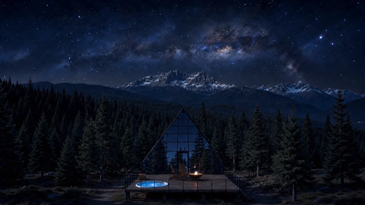 The Milky Way over the alpine pyramid field